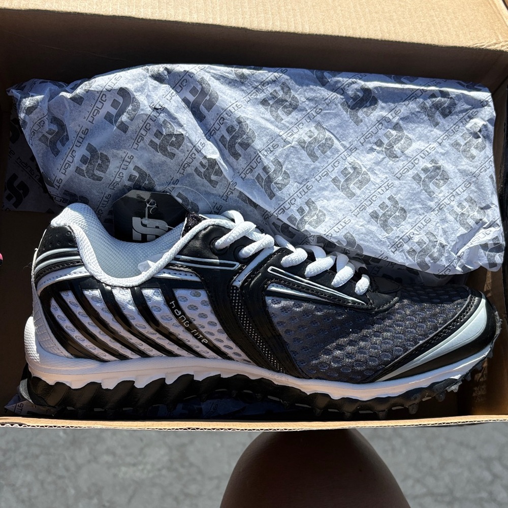 Stylish Black and White Athletic Shoes for Men